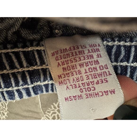 Sz 3 Vintage Gymboree Denim Jean Skirt Embroidered Flowers Ruffle 90s Y2K - Picture 7 of 11